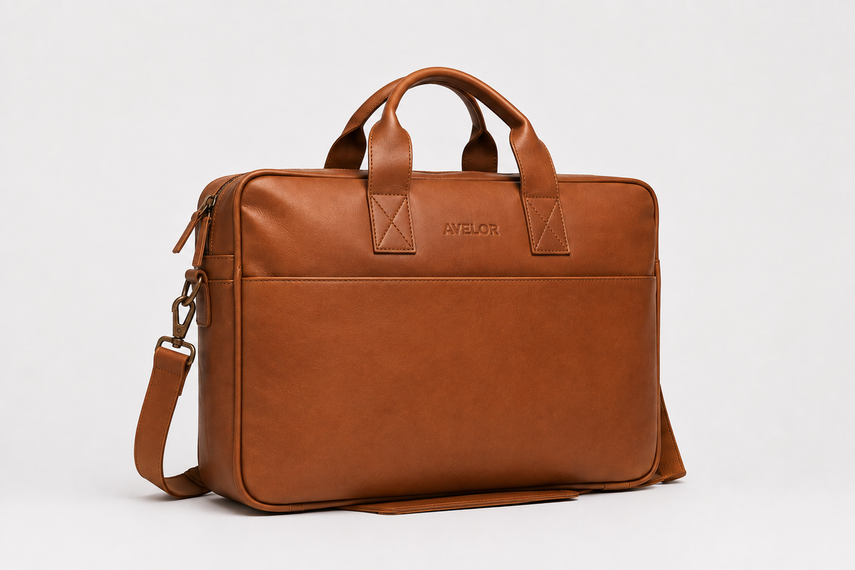 sacoche ordinateur cognac en cuir