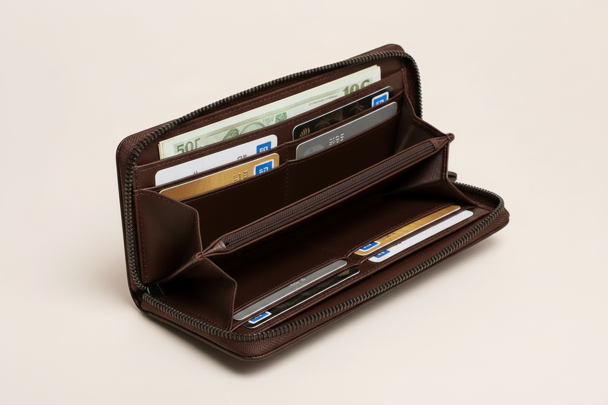 Portefeuille marron foncé - intérieur v2