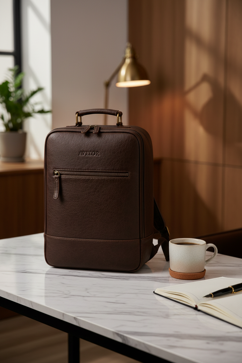 Sac à dos marron - bureau