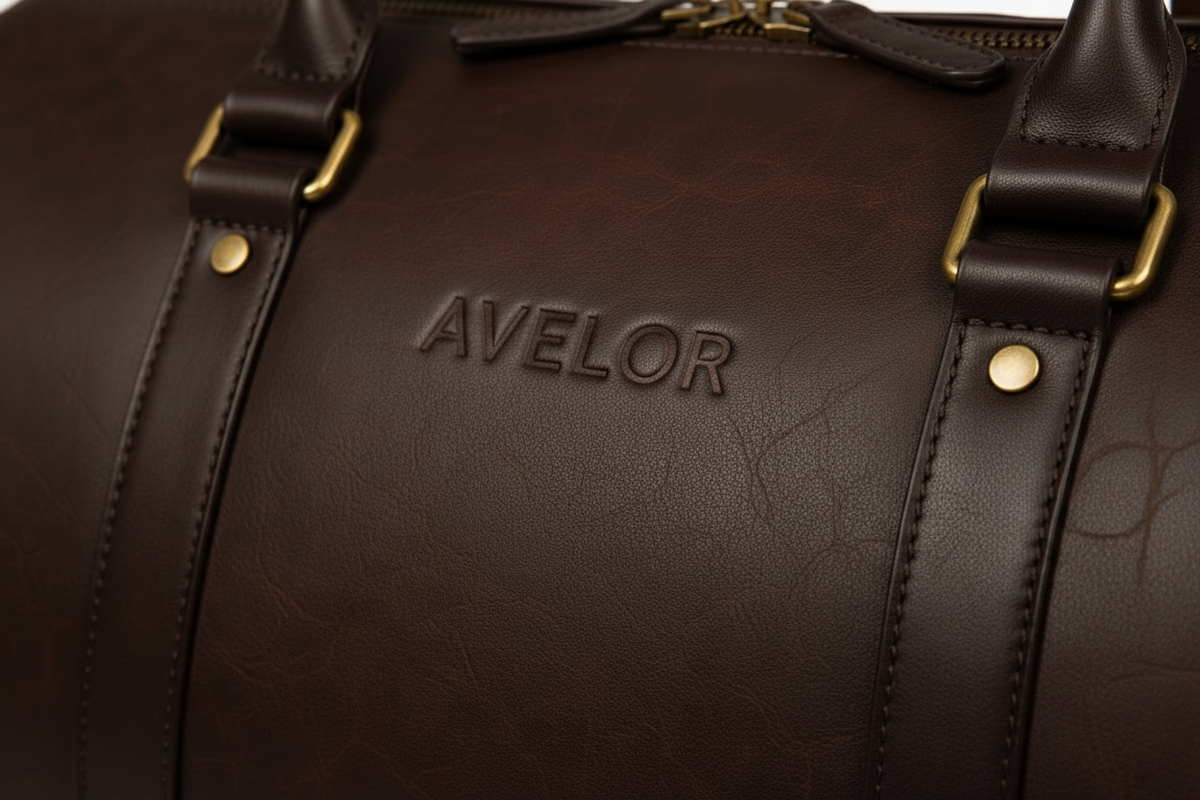 Sac marron foncé v2 - logo