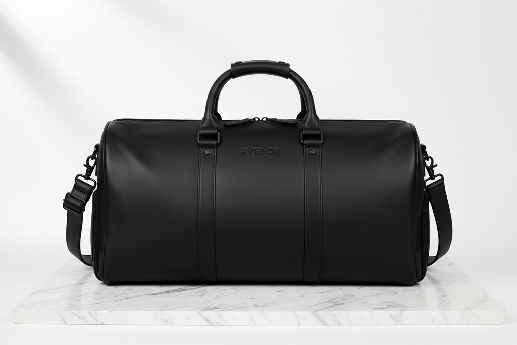Sac voyage noir - marbre