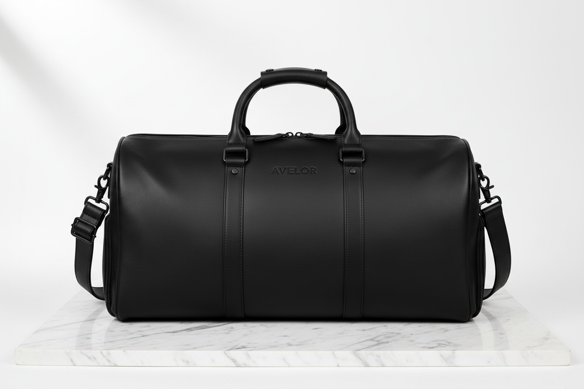 Sac voyage noir - marbre